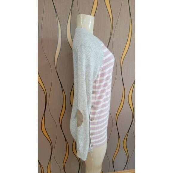 J CREW  Wool /Viscose /Rabbit hair Striped Round Neck Sweater -Pullover Sz S# 21 - Picture 14 of 16